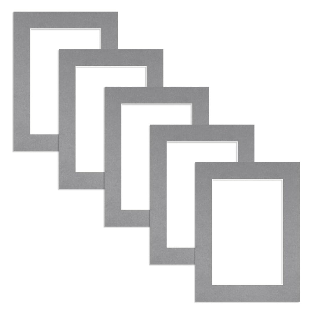 Alison Kingsgate 16X12 Silver Picture Mount - 12X8 Aperture - Pack 5 — image 1