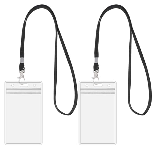 Ausweishülle Mit Band, 2 Satz Kartenhülle mit Lanyards...