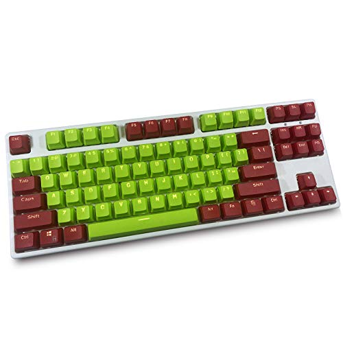 Keycaps 87 tasti PBT Copritasti Tastiera meccanica Doppio retroilluminato Parola trasparente da gioco per layout USA per Cherry MX vendi solo copritasti