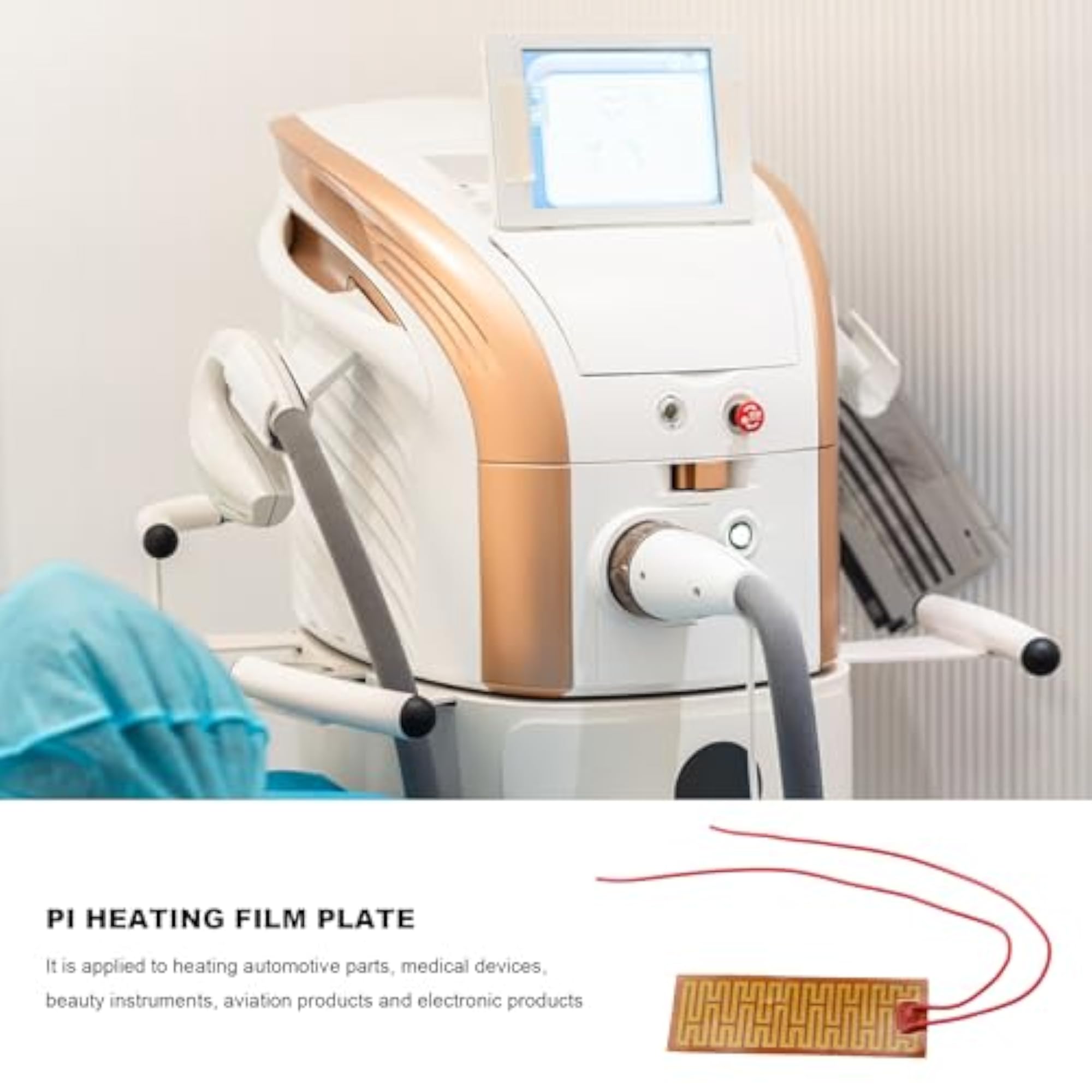 Flexible Polyimide Heating Plate, 12V 10W