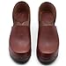 Sandgrens Handmade Swedish High Heel Wood Closed-Back Clogs for Women, US 7-7.5 | Brett Cognac Veg Tan DK, EU 38