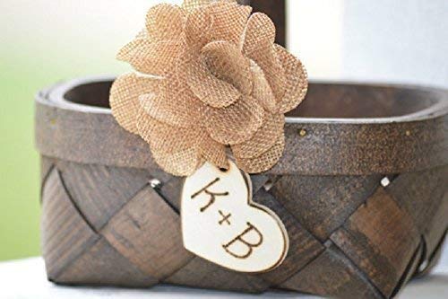 Miniatura 2 de Rustic Flower Girl Basket Country Flower Girl Basket Burlap Wedding Rustic Wedding Decor