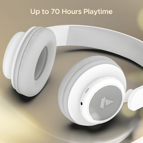 Image of Boat Rockerz 450 Pro Bluetooth Wireless On Ear Headphones with Mic with 70 Hours Battery, 40Mm Drivers, Bluetooth V5.0 Padded Ear Cushions, Easy Access Controls and Voice Assistant (White Purity)