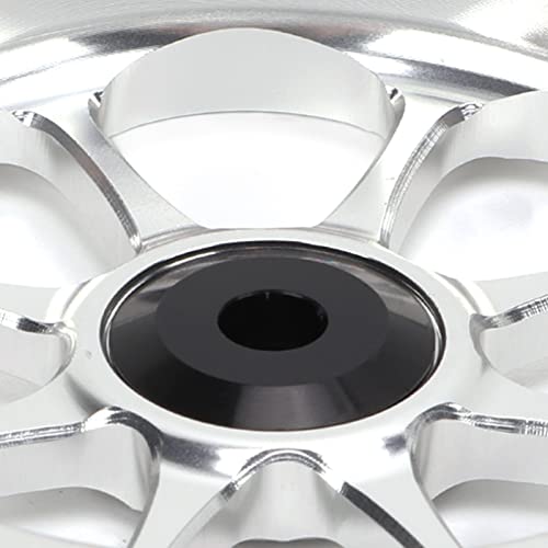 Vbestlife Folding Bike Easy Wheel, 82mm Dia Aluminum Alloy Widened Bearing Easywheel Fits for Brompton 3sixty Folding Bike(Silver) - Image 2
