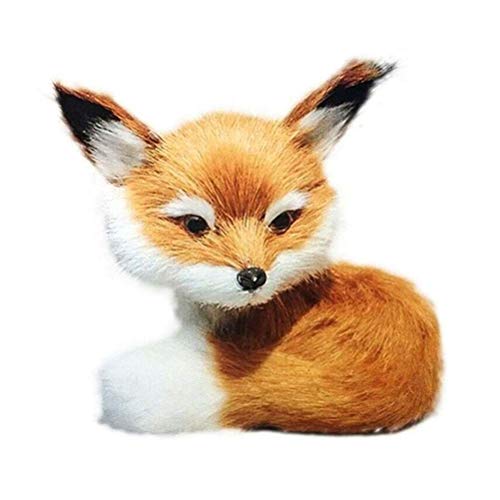 ZJING Fox Plush Toy Cute Mini Simulation Fox Stuffed Animal Plush Little Sitting Fox Handcraft Desktop Decor Gift for Kids, as shown, 44KFZ38XM13N8CLH15IDM