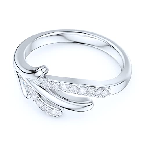 Sterling Silver Simulated Round Brilliant Cut Diamond or Genuine Moissanite Deer Reindeer Antler Style Promise Ring For Women3