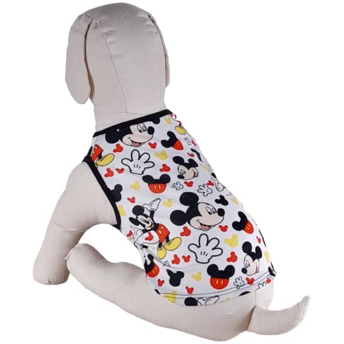 Roupa para Pet Estilo Regata Personalizada com Personagem Disney do Mickey Mouse 2 (Padrão, G1)
