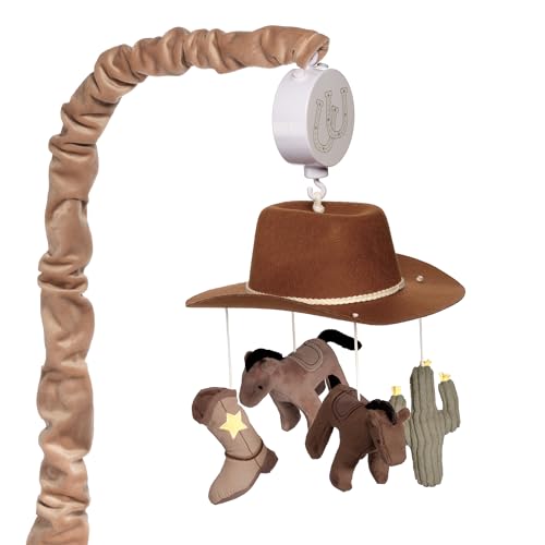 Image of Lambs & Ivy Country Western Cowboy Hat Musical Baby Crib Mobile Soother Toy