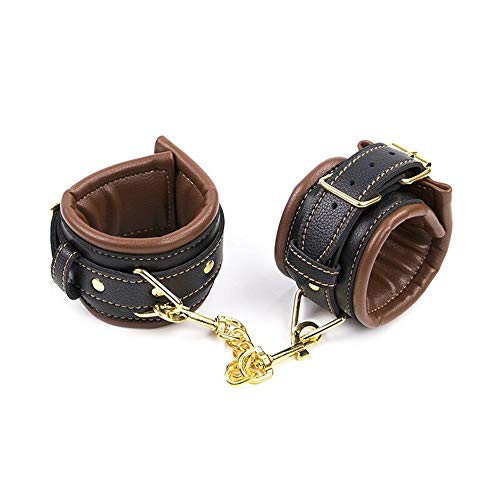 image for Tiger007 PU Leather Plush Lining Wrist Leather Handcuffs Bracelets for