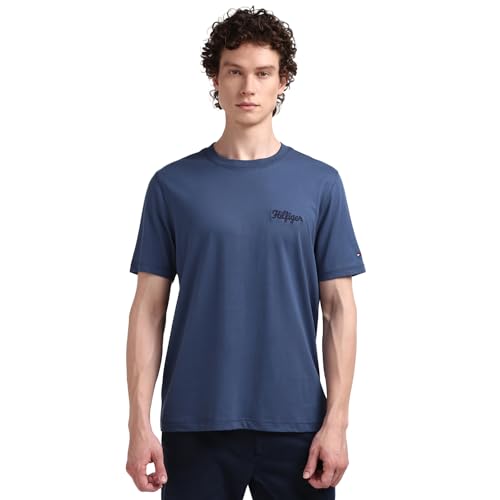 Tommy Hilfiger Chain Stitch Logo Cotton T-Shirt
