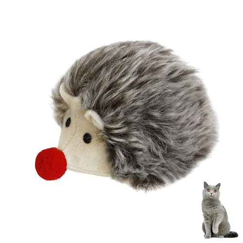 Andiker Catnip Toys for Cats, Vivid Hedgehog Shape Cat Plush Toy with Catnip & Bells Lightweight...
