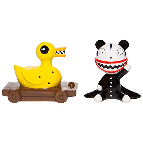 Enesco Disney Ceramics The Nightmare Before Christmas Scary Teddy And Killer Duck Salt And Pepper Shaker Set, 3 Inch, Multicolor #TOP2