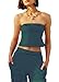 Panadila Womens Striped Two Piece Sets Summer Lounge Outfits Sailor Tube Top and Pants Matching Set Beach Vacation Travel Y2k (Navy Green Combo,S)