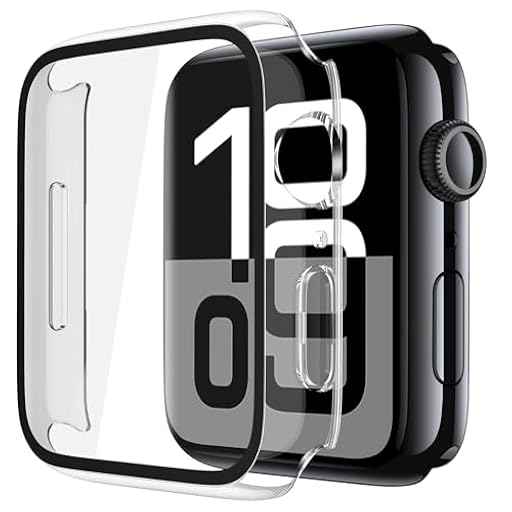Misxi 2 Piezas Funda Protectora de PC con Protector Pantalla de Vidrio Templado para Apple Watch Series 11 Series 10 46mm, Ultra-Delgada Anti-caída Cubierta de Protección para iWatch, Transparente | Ya disponible en tu tienda friki favorita! En mundofriki.es!