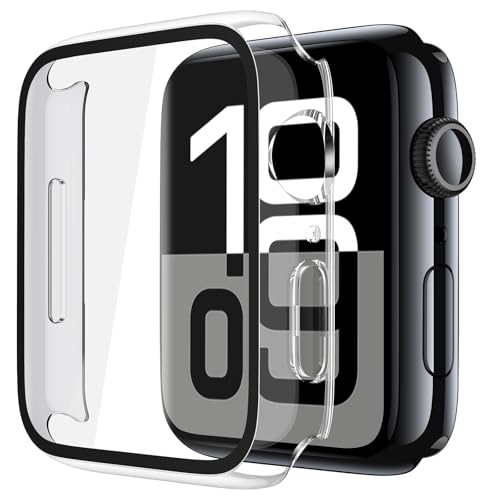Recata 2 Pièces Rigide PC Protection Ecran en Verre Trempé pour Apple Watch Series 11 Series 10 46mm, Coque Ultra-Fine Anti-Chute Résistante aux Rayures...
