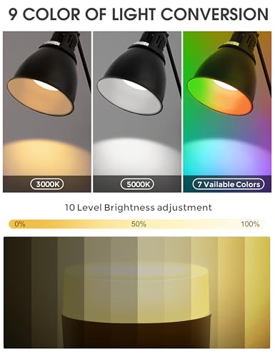 Image of DORESshop Wall Sconces Set of 2, Rechargeable Wall Lights with 350 Rotation, Dimmable Battery Operated Wall Sconce, Wireless Wall Mount Light for Bedroom, Living Room(2 Pack Black)