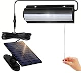 【Conception à cordon】Sans frais d'électricité, cette lampe solaire écologique pour abri de jardin offre un éclairage sans souci : plus besoin de chercher la télécommande, de s'inquiéter de la perdre ou de tâtonner dans le noir. Il suffit de tirer doucement sur le cordon situé à l'entrée pour obtenir un éclairage chaleureux instantané