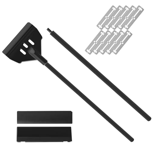 WOLMIK Algae Scraper Algae Cleaner Tool, 49cm Fish Tank Scraper Aquarium Glass Scraper, Aquarium Algae Cleaner Tool Set With Detachable Rod and 10pcs Replacement Stainless Steel Blades