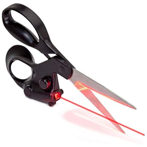 Laser Scissors Professional Fabric Scissors Laser Guided Scissors Cut Straight Fast Sewing Scissors with Laser Function for Fabric Paper Crafts 9 Inches Cover