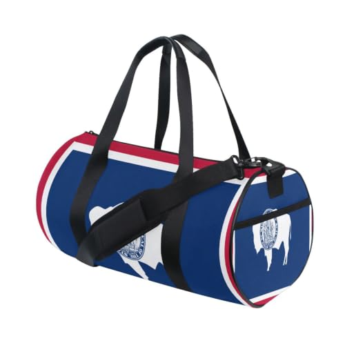 Bolsa de lona unisex con bolsillo interior y estampado de Wyoming 3