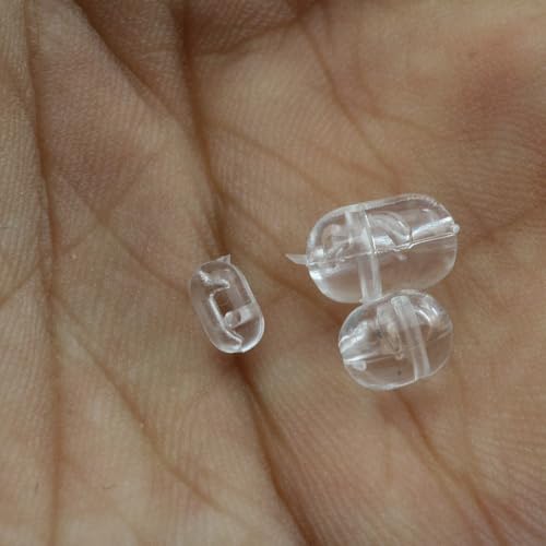 200 piezas de cuentas cruzadas transparentes para pesca miniatura 7