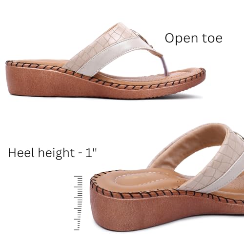 Image of TRASE Women's Flip-Flops & Slippers | Doctor Ortho Comfortable Chappal for Women & Girls | Light weight, Soft Footbed, Comfortable & Stylish | Diabetic & Orthopedic Footwear, Good for Knee & Foot Pain