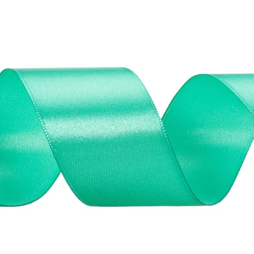 Image of ATRBB 25 Yards 1-1 /2 inch Wide Satin Ribbon Perfect for Wedding,Handmade Bows and Gift Wrapping(Jungle Green)