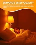 Bonlux Amber Light Bulbs 2000K, A19 9W E26 LED Orange Soft Sleep Warm Light Bulb Blue Light Blocking (60 Watt Equivalent) for Bedroom,Healthy Sleep, Baby Nursery Light, Night Light Bulb, 4 Pack