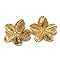 Ferizzia 1 Paire Boucle D'oreille Fleur, de Boucles D'oreilles en Forme de Fleur pour Femme, Boucles D’oreilles à Clous en or, Earrings Doreille Dorées Vintage, Boucle Doreille en or pour Femme