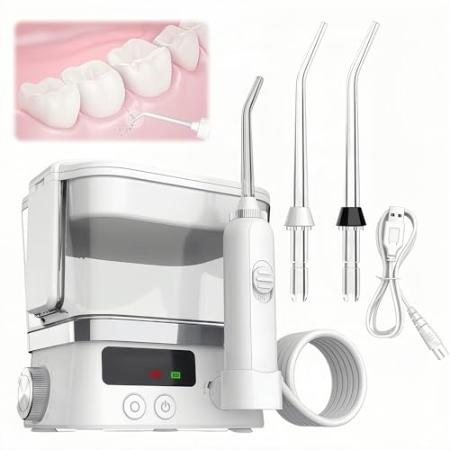 歯ブラシ 電動 ジェットウォッシャー 口腔洗浄器 据え置き式 しかん洗浄機 口腔洗浄機 10段階調整 IPX7防水 大容量 歯間ジェット洗浄 歯垢洗浄 歯周ポケット 口腔ケア グッズ アイテム 口臭 虫歯 歯周病 ケア デンタル 家族のための(白)