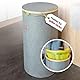 Levio® Gelber Sack Ständer mit Deckel – Müllsackständer Gelber Sack [80L mit Geruchsfilter] – Müllsackhalter Küche – Stabiler Mülleimer für Gelben Sack – Müllständer & Mülltonnen Behälter (Grau)