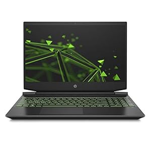 HP Pavilion Gaming Laptop 15,6 Zoll FHD IPS 144Hz Display, AMD Ryzen 5 5600H, 8GB DDR4 RAM, 512GB SSD, Nvidia GeForce GTX 1650 4GB, Windows 11, QWERTZ Tastatur, Schwarz/Grün