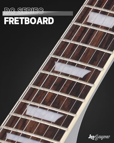 leo jaymz 39 inch solid body electric guitar - poplar wood bodymaple neck and laurel wood fretboard white