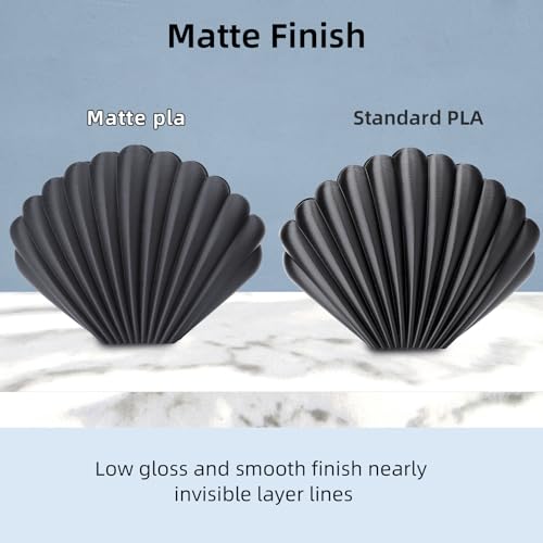 Image of eSUN Matte PLA Filament 1.75mm Deep Black, 3D Printing PLA Filament 1.75mm Dimensional Accuracy + /- 0.03mm, 1kg Carboard Spool (2.2lbs) for Most FDM 3D Printers