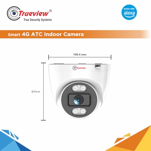 Trueview Smart Security Camera 4G 3mp CCTV Dome Camera for Home | Shop | Office | Farm | Construction Site | Sim Based Camera (4G Sim Based 3MP 1296p HD with 4 IR LED) 7 41mz1GrX1SL