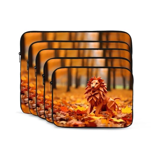 Origami Lion Laptop Sleeve Case 15 Inch Suitable For Notebook Computer Tablet Traveling Carrying Simple Case2