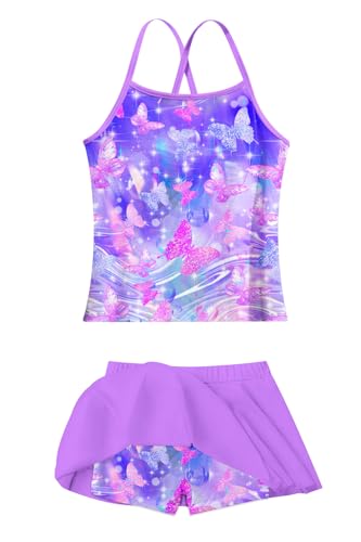 Image of Girls Tankini Swimsuit Two Piece Bathing Suit 3-13 Years
