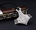 Damascus KE-0915-HK Beautiful Handmade Thor's Hammer Hand Forged Steel Pendant for men Locket Accessories