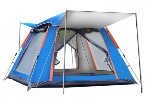 Auyyhui 2024 年最新ワンタッチテント 4-6 人用 耐水圧 3000mm UV カット 防水撥水 防風通気 折りたたみコンパクト 前後ダブルドア 防虫メッシュ窓付き 設営簡単 軽量 可愛いファッション 公園ピクニック 登山アウトドア 花見海水浴