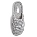 Produktbild Laura Ashley Womens Rugged Memory Foam Terry Cloth Spa Slippers, Soft Non Slip Rubber Bottom Closed Toe House Slider, Basic Grey, Small