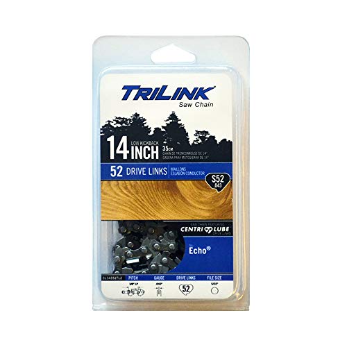 TRILINK CL14352TL2 Chainsaw Chain Loop 3/8 LP Semi-Chisel .043 52DL Compatible with/Replacement for Tanaka TCS3301PFS, TCS33EB, TCS3351PFS, TCS3401, Ryobi RY40502, RY40511 R52-90PX Chain