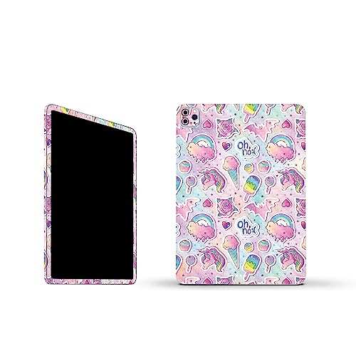 Image of MightySkins Carbon Fiber Skin Compatible With Apple iPad Pro 11 inch M2 4th Gen (2022) Full Wrap Kit - Unicorn Popsicle | Protective, Durable Textured Carbon Fiber Finish | Easy To Apply | Made in the USA