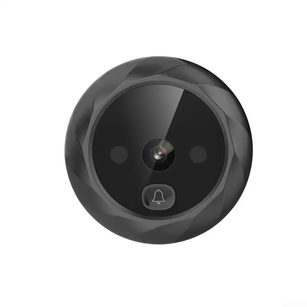 Spioncino Elettronico 2,4" – Visione Notturna IR-Memoria | ABS nero. 1 ora di carica = 1 mese di autonomia. Per porte 35-110 mm e foro 14-45 mm.