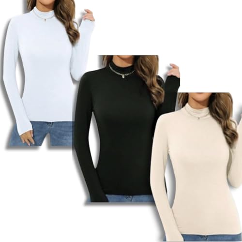 Camisetas De Manga Larga Para Mujer, Cuello Redondo, De Punto Acanalado, Color Sólido, Ajustadas, Ajustadas, Para Otoño, A La Moda, Básica, 3-vino