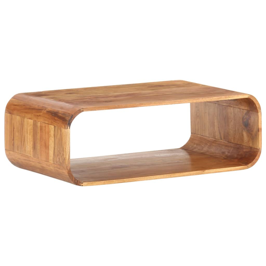 Mesa de salón, 90 x 50 x 30 cm, de madera maciza de acacia, mesa auxiliar, mesas de salón, mesas de salón, para un ambiente acogedor