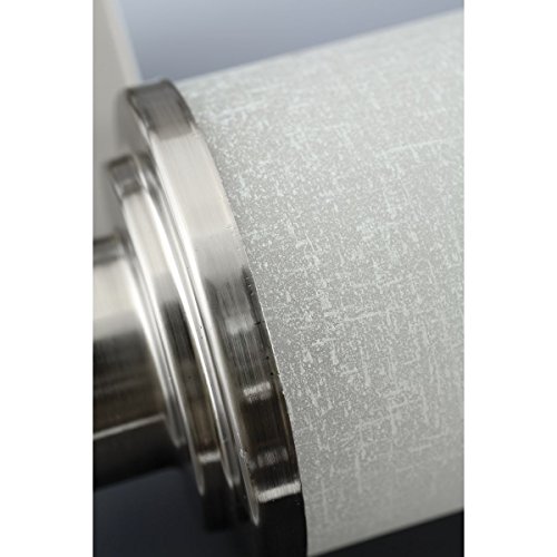 Image of Progress Lighting Alexa Collection 3-Light Etched Linen with Clear Edge Glass Modern Bath Vanity Light Brushed Nickel
