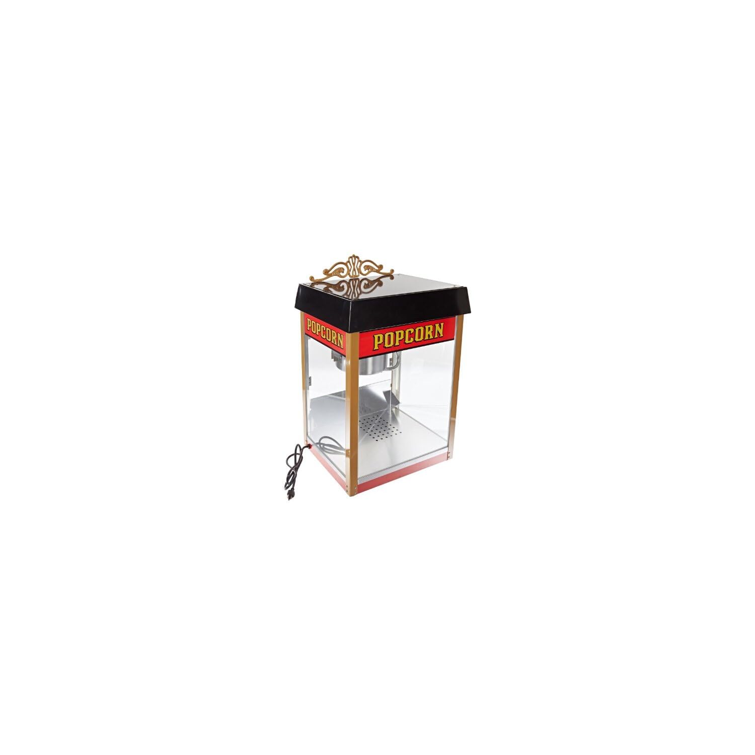 Benchmark Street Vendor Popcorn Machine by Benchmark USA – 8 Ounce, Aluminum, Red, Model 11080