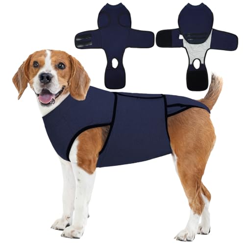 Image of Nanaki Dog Surgery Recovery Suit-Body Suits After Surgery, Dog Spay Recovery Suit Female Male Neuter, Abdominal Wounds Bandages, E-Collar Alternative Prevent Licking, Soft Protective Pet Pajamas, L