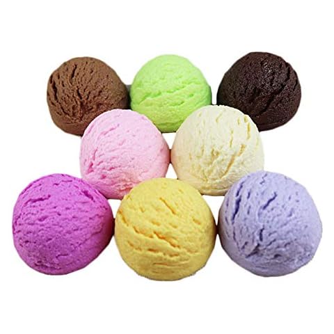 K66KY Simulation Fake Food Desserts - 8 Pcs Artificial Ice Cream Balls - Fake Ice Cream Model for Home Shops Decoration Display Photo Props Cover