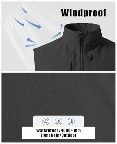 Image of Susclude Men's Quick Dry Lightweight Softshell Vest Windproof Sleeveless Jacket for Fishing Work Golf Hiking Casual Travel